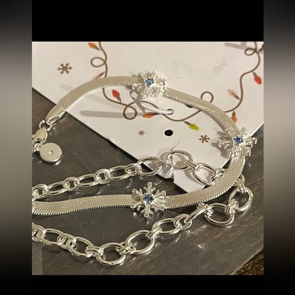 NWT Alex and Ani Snowflake Bracelet Set of 5 - Picture 6 of 6